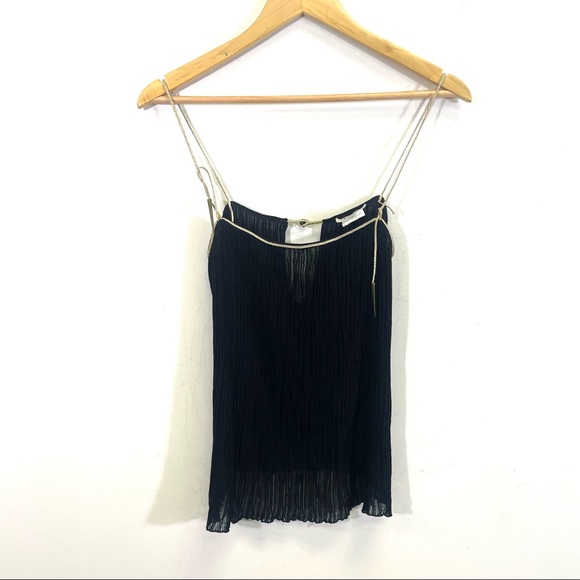 Chloe Tops - Chloe black silk camisole top size Small